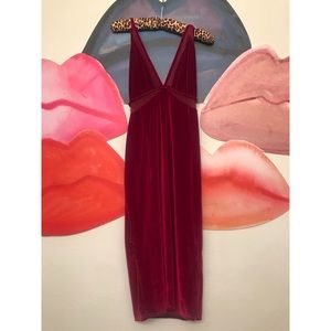 Fashion Nova - NEVER WORN! Red Velour Dress